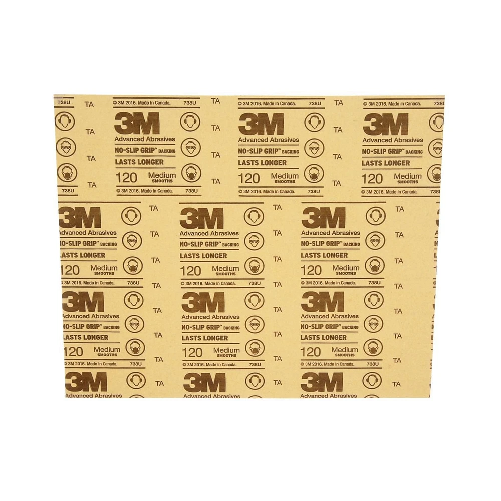 3M™ SandBlaster™ Advanced Sanding Sanding Sheets 20120-G-4, with NO-SLIP GRIP, 120 Grit, 9 in x 11 in, 4/Pack