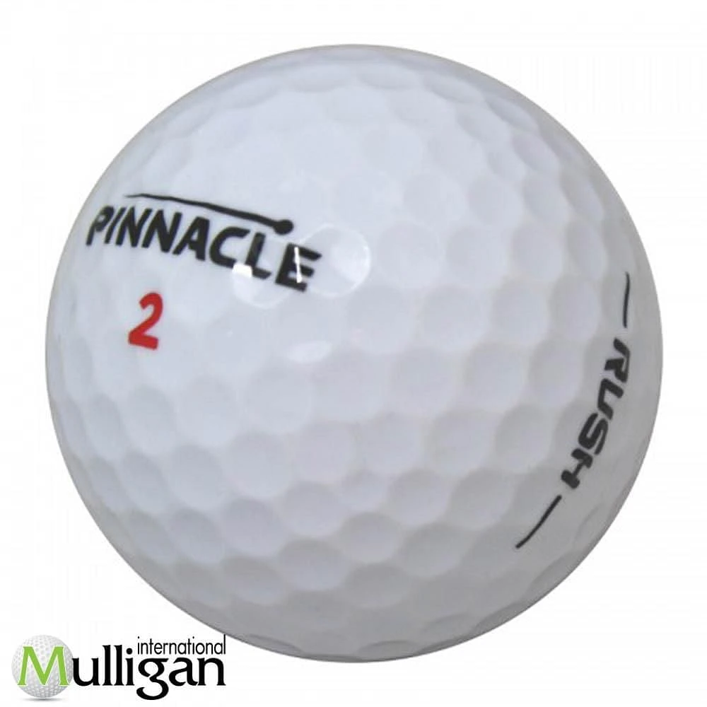 Mulligan - 12 balles de golf récupérées Pinnacle Rush 5A Pristine, blanc