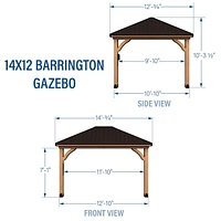 Backyard Discovery Gazebo en cèdre Barrington 14' x 12'