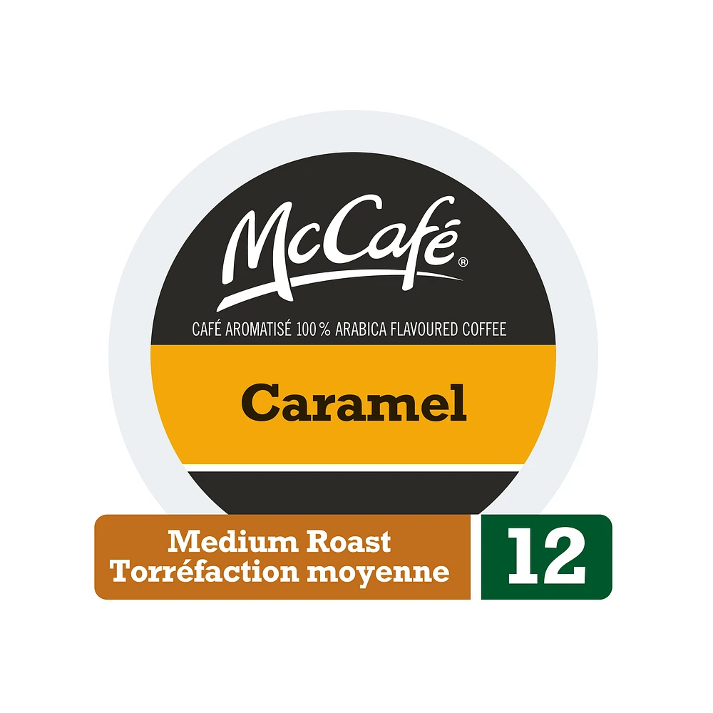 McCafé Premium Caramel Flavoured, Medium Roast, K-Cup Coffee Pods, 12 Count