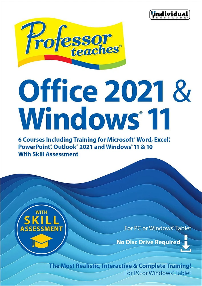 Le Professeur Enseigne Office 2021 et Windows 11 avec un Ensemble de Tutoriels de 6 Cours d'Évaluation des Compétences [Code Numérique]