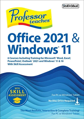 Le Professeur Enseigne Office 2021 et Windows 11 avec un Ensemble de Tutoriels de 6 Cours d'Évaluation des Compétences [Code Numérique]