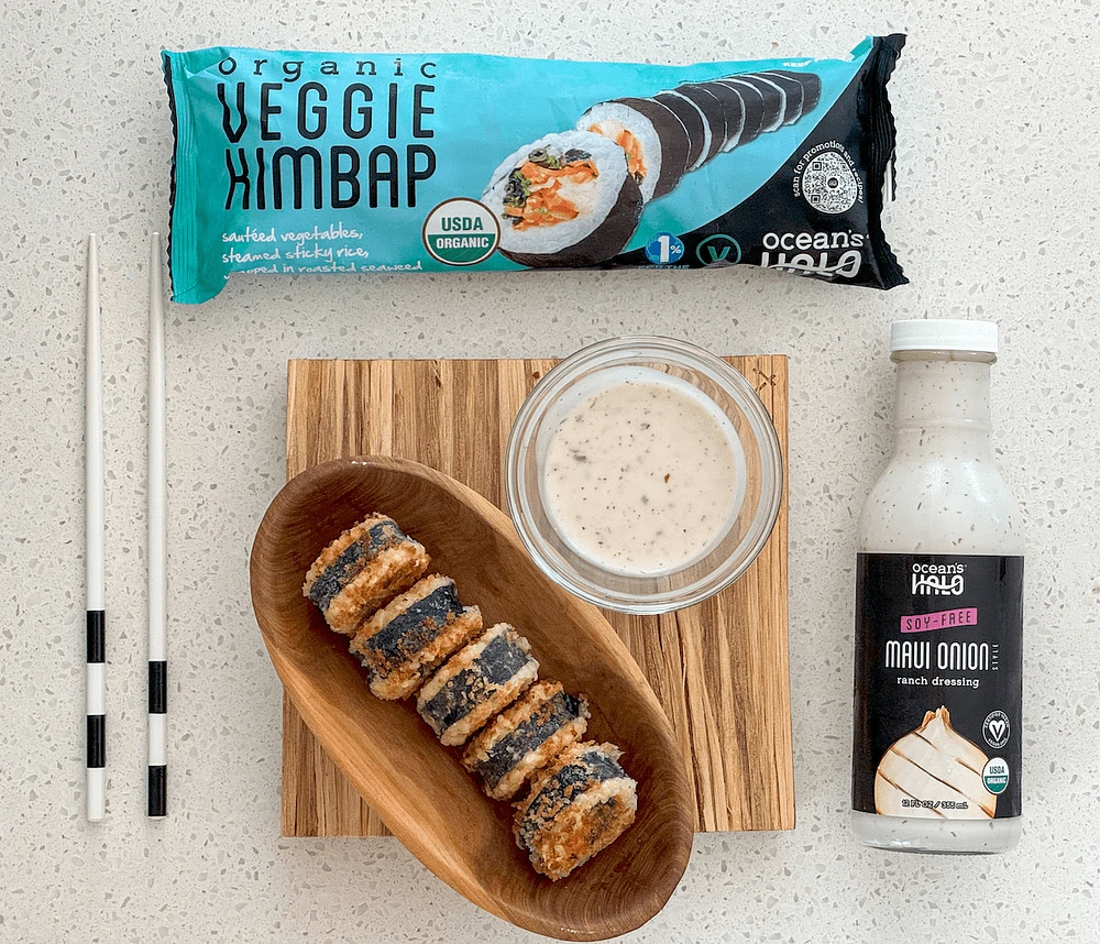 Ocean's Halo Organic Veggie Kimbap Roll, 230g, 9 pieces, 230g total
