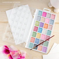 Royal & Langnickel - Ensemble de gâteaux de peinture aquarelle nacrée 28 couleurs avec pinceau 28 gâteaux aquarelle nacrés