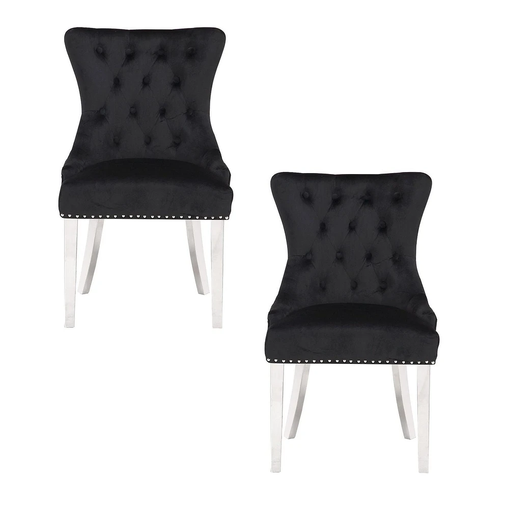 Plata Import Chaise Chairus en Noir - Set 2