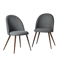 Ensemble de salle à manger 3 pièces Homy Casa avec table ronde et chaises rembourrées pour petites cuisines ou appartements