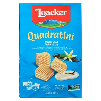 Loacker Quadratini Vanilla Wafer Cookies, 250 g