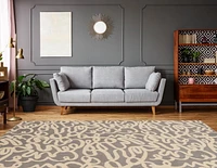 Tapis Capri Sasha gris clair & os de 6 pi 5 po x 9 pi 3 po