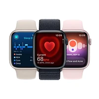 Apple Watch Série 9 GPS Clairement brillante.
