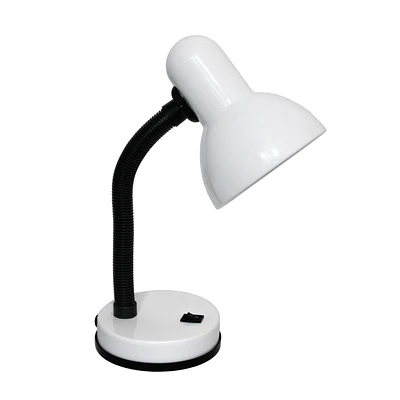 Simple Designs Basic Metal Desk Lamp with Flexible Hose Neck