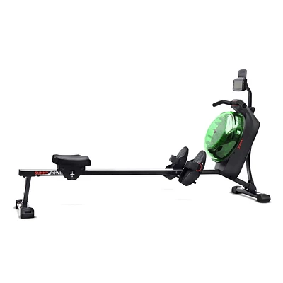 Sunny Health & Fitness Elite Water Rowing Machine with High Resistance Vertical Tank, Exclusive Bluetooth SunnyFit App