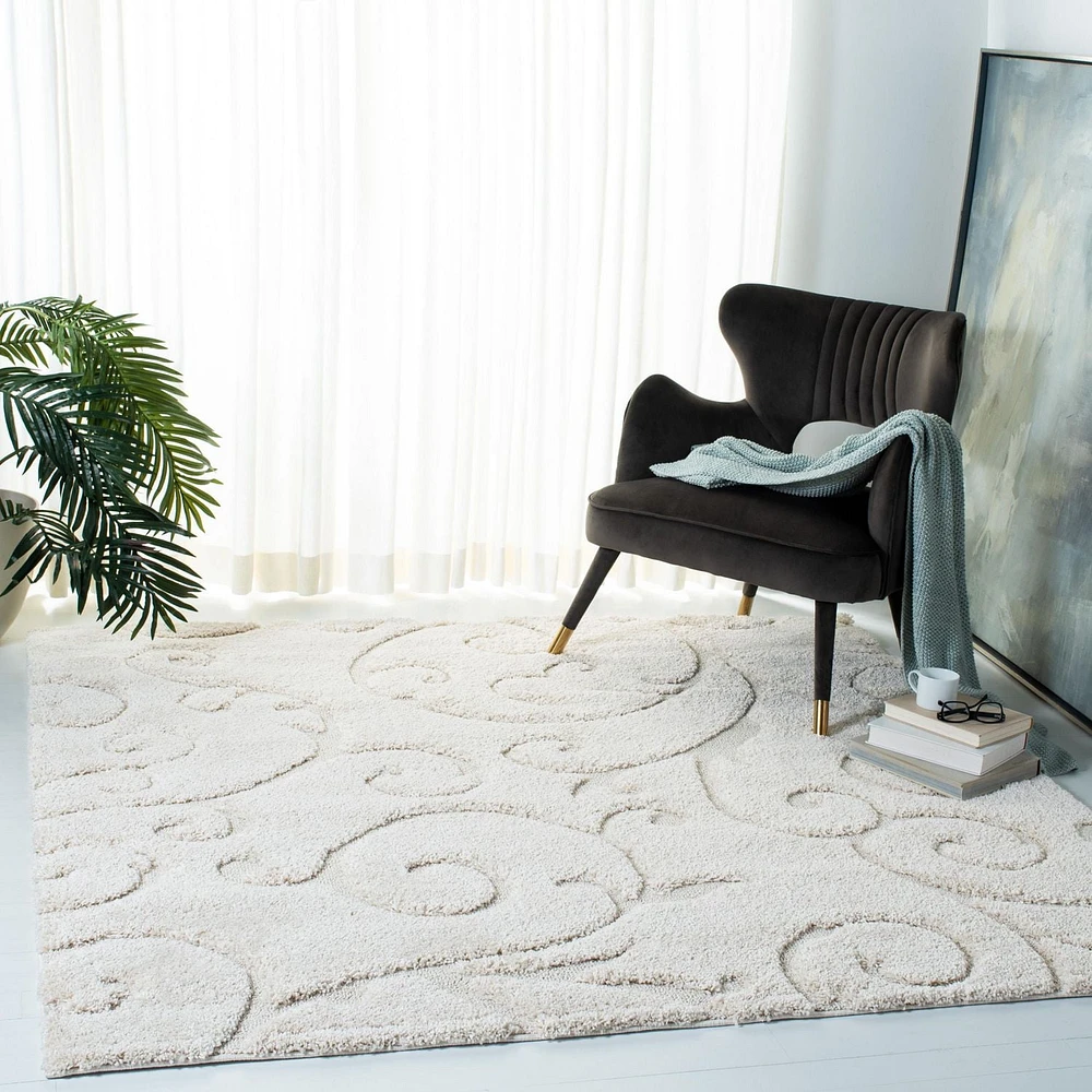 SAFAVIEH Florida Douglas Floral Vines Shag Area Rug