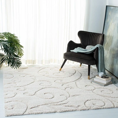 SAFAVIEH Florida Douglas Floral Vines Shag Area Rug