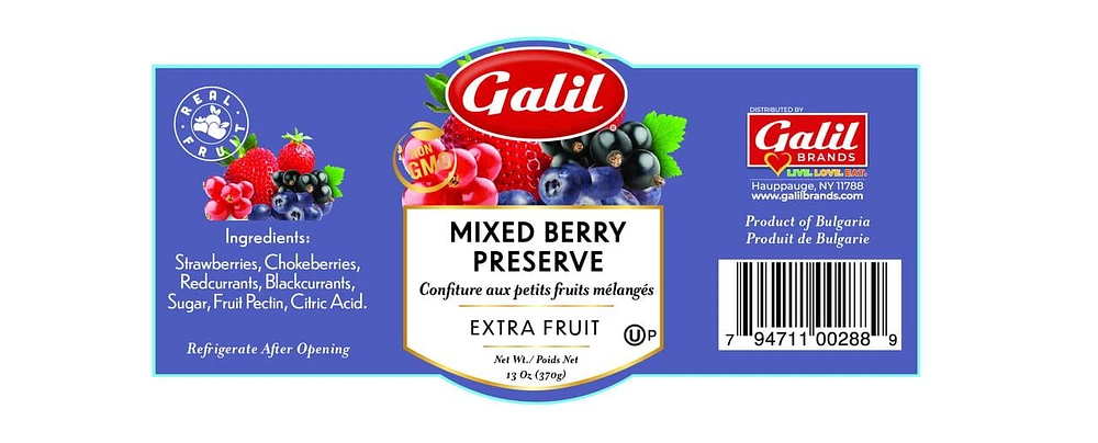 Galil Mixed Berry Preserve,, 370