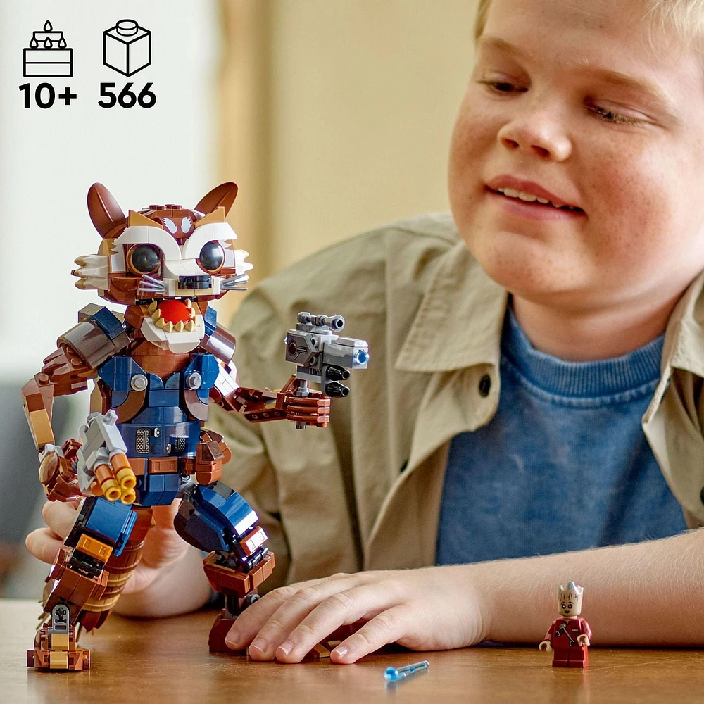 LEGO Super Heroes Marvel Rocket et Bébé Groot 76282 Ensemble de construction (566 pièces) Comprend 566 pièces, 10+ ans