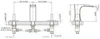 American Imaginations -in. W Above Counter White Bathroom Vessel Sink Set For 3H8-in. Center Faucet AI