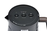TRU Rapid Cold Brew Coffee Maker, Stylish Black with wood-grain