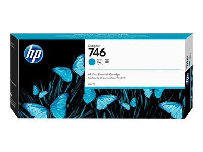 HP 746 - 300 ml - cyan - original - DesignJet - ink cartridge - for DesignJet Z6, Z6dr, Z9+, Z9+dr