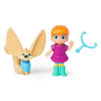 Vida la Véto, Coffret Diagnostic avec figurines articulées Vida et Kipp et stéthoscope amovible, jouets pour filles et garçons à partir de 3 ans
