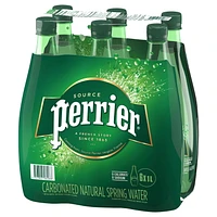 Perrier Sparkling Carbonated Water – 6x1 L Plastic Bottle, 6 x 1L