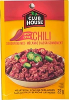 Club House, Dry Sauce/Seasoning/Marinade Mix, Hot'N Spicy Chili, 32g