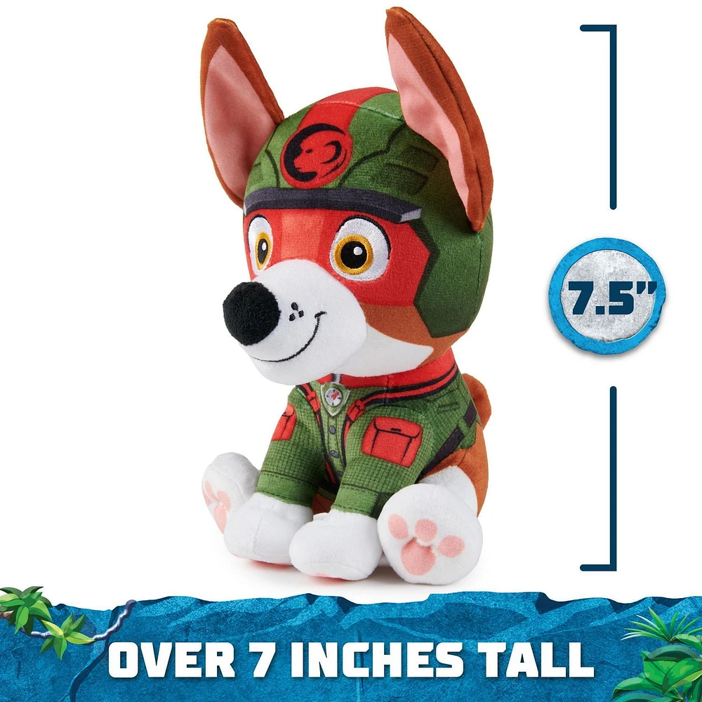 PAW Patrol Jungle Pups, Peluche Zuma de 20,3 cm, animal en peluche pour les garçons et les filles à partir de 3 ans