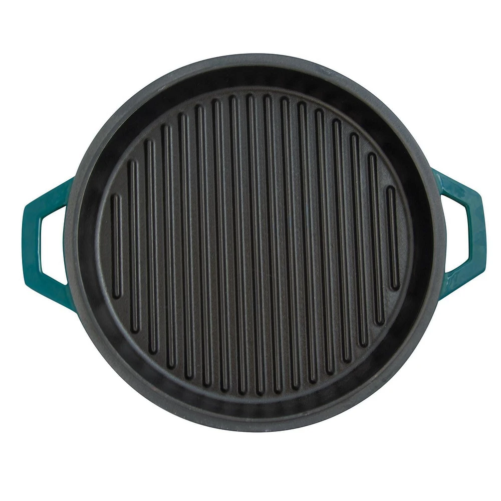 Taste of Home 7-quart Enameled Cast Iron Dutch Oven with Grill Lid
