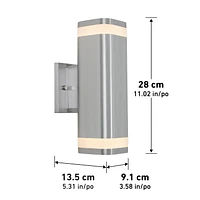 Artika applique murale Mettle à DEL intégrées en argent