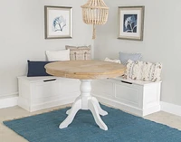 Thurman Backless Corner Breakfast Nook, White