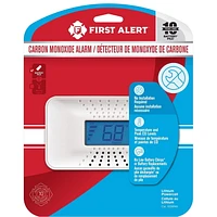 First Alert détecteur de monoxyde de carbone CO710A avec batterie de 10 ans et affichage numérique de la température CO710A