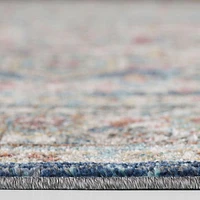 Tapis tissé rouge et bleu Cranfield rouillé
