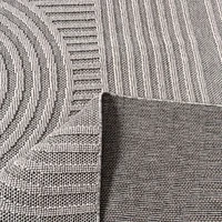 Tapis d'interieur exterieur abstrait Rug Branch Hogar, gris creme, moderne - Salon, chambre, salle a manger et cuisine