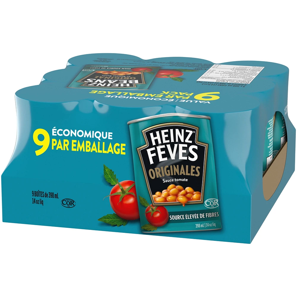 Fèves originales Heinz en sauce tomate 398 ml, Paquet de 9