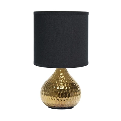 Simple Designs Mini lampe de table or martelé