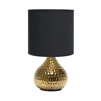 Simple Designs Mini lampe de table or martelé