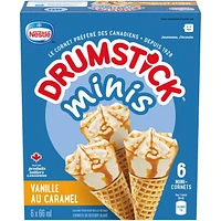 NESTLÉ® DRUMSTICK® Minis Vanilla Caramel Cones 6 x 66 ml