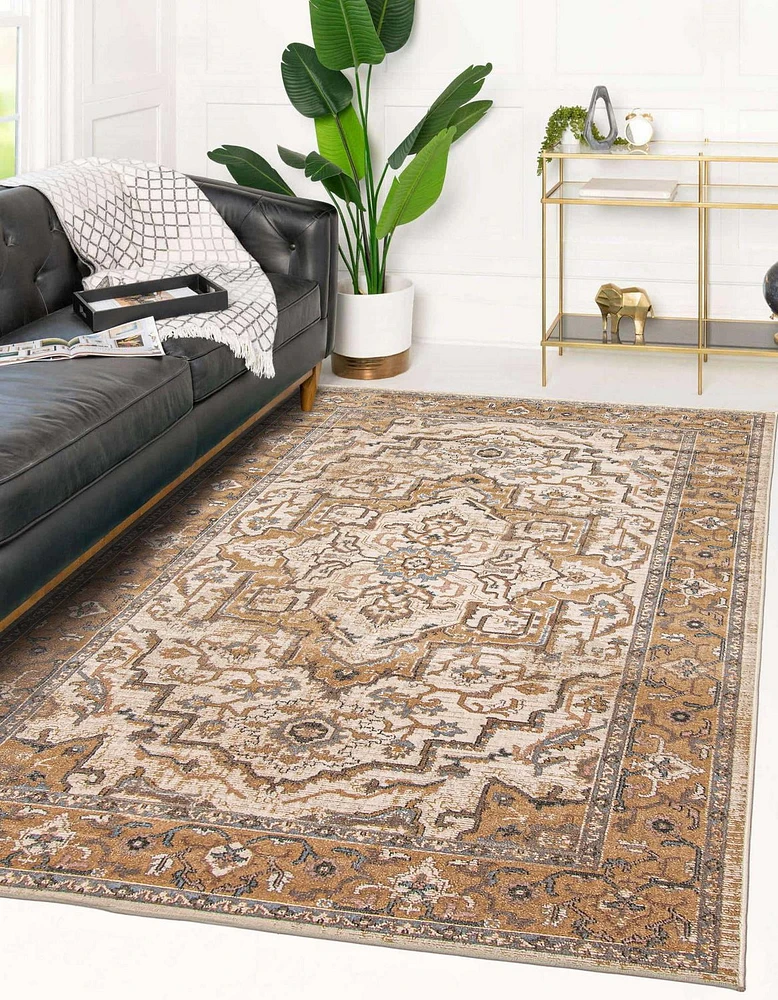 ECARPET Stassie 5'0" x 8'0" Traditional Area Rug for Living Room, Bedroom, Dining Room, Entrance, Hallway and More.
