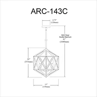 Dainolite ARC-143C-AB Chandelier