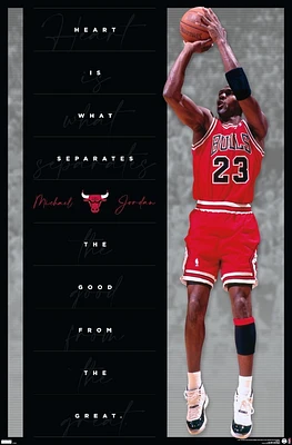 Michael Jordan - Heart Wall Poster