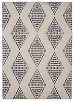 Tapis d'extérieur lavable Navarre ivoire & marron 5 pi x7 pi