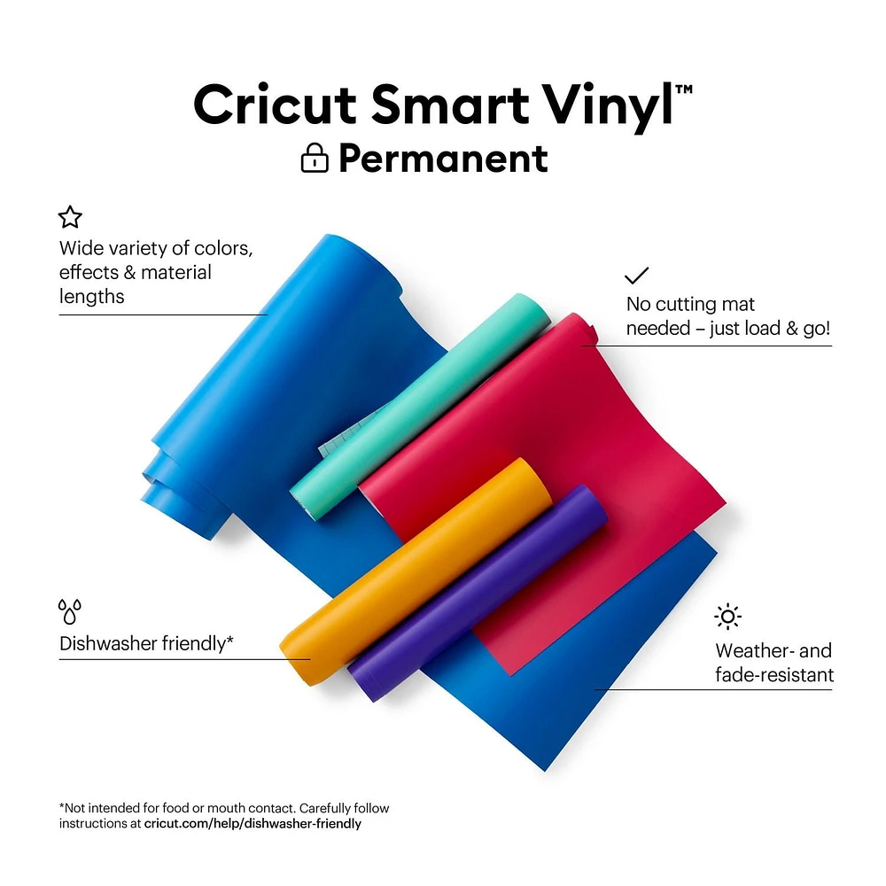 Cricut Smart Vinyl Noir 3 pieds Vinyle intelligent Cricut