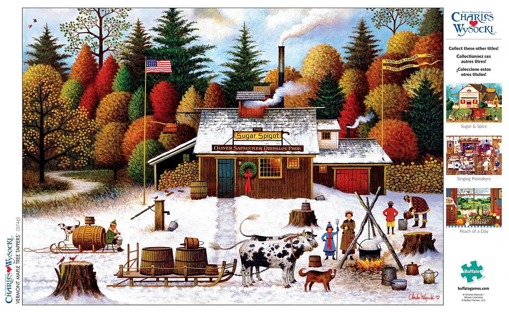 Buffalo Games - Le puzzle Americana - Vermont Maple Tree Tappers - en 500 pièces
