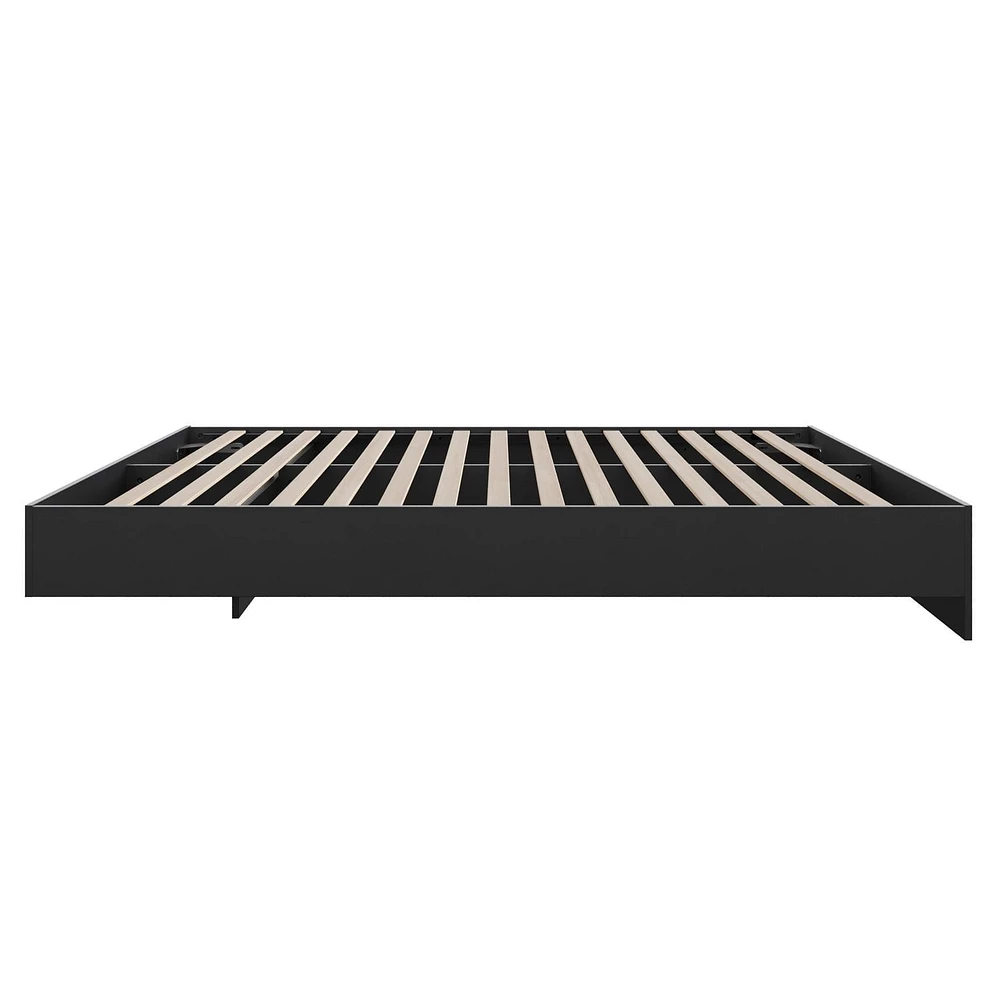 Nexera Corbo Platform Bed and Headboard, Black
