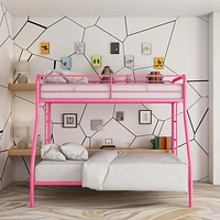 DHP Dusty Metal Bunk Bed, Pink