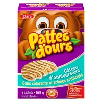 Bear Paws Birthday Cake Cookies, Dare, 168g