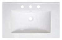 American Imaginations AI-32870 30 pouces W 18,5 pouces Dessus en céramique D en couleur blanche pour 3H8-in. Robinet