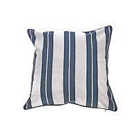 Boston Extérieur Cabana Stripe Étanche Coussin Bleu Marine 18 X 18 - Ensemble De 2