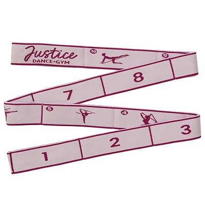 Justice 45" Stretching Strap - includes Stretching Guide! Great for Dance, Gymnastics and Ballet, Ages 6+