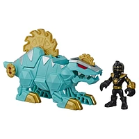 Playskool Heroes Power Rangers figurines de 7,5 cm Ranger noir et Dimetrozord