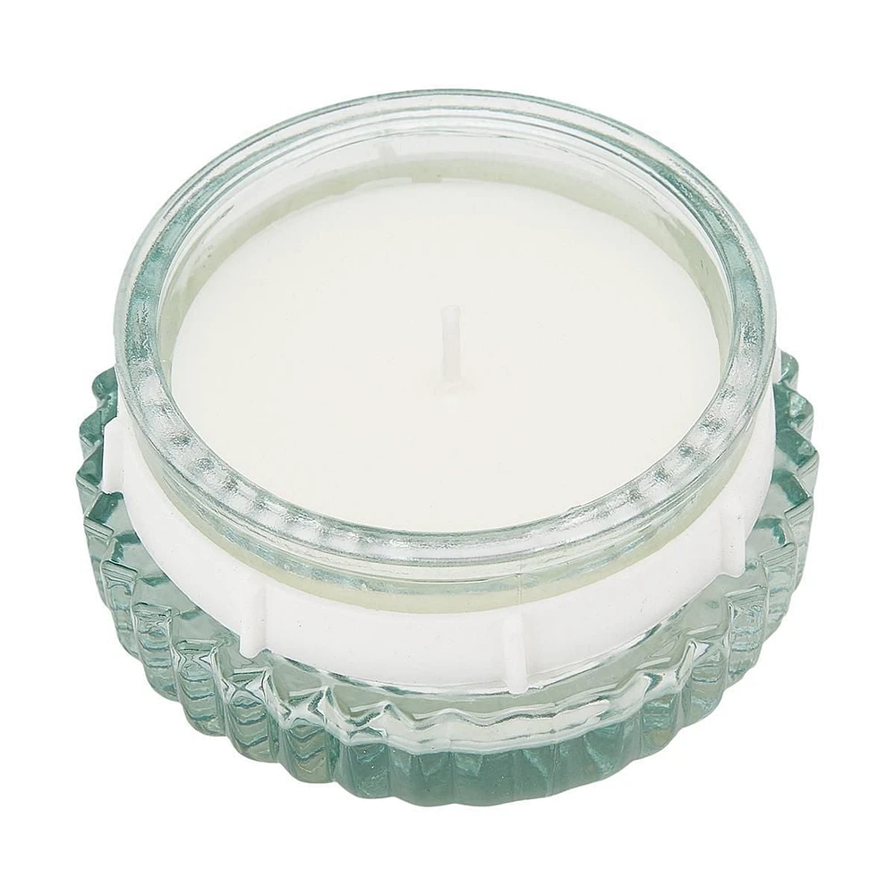 Bougie florale verte